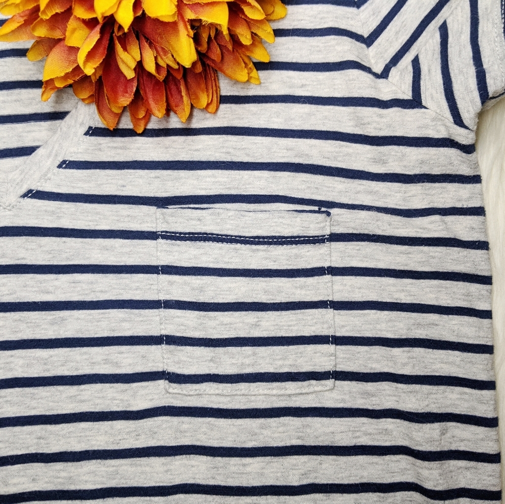 SOLD!!Madewell Blue & Gray Striped T-Shirt Size XS - Picture 3 of 6